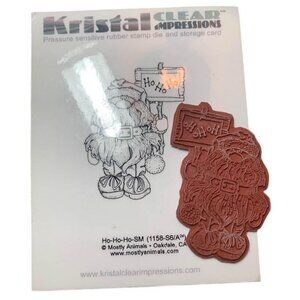 Kristal Clear Impressions Ho Ho Ho Rubber Stamp Santa Craft Tool